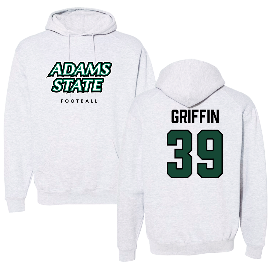 Adams State University Football Gray Block Hoodie - #39 Tyler Griffin