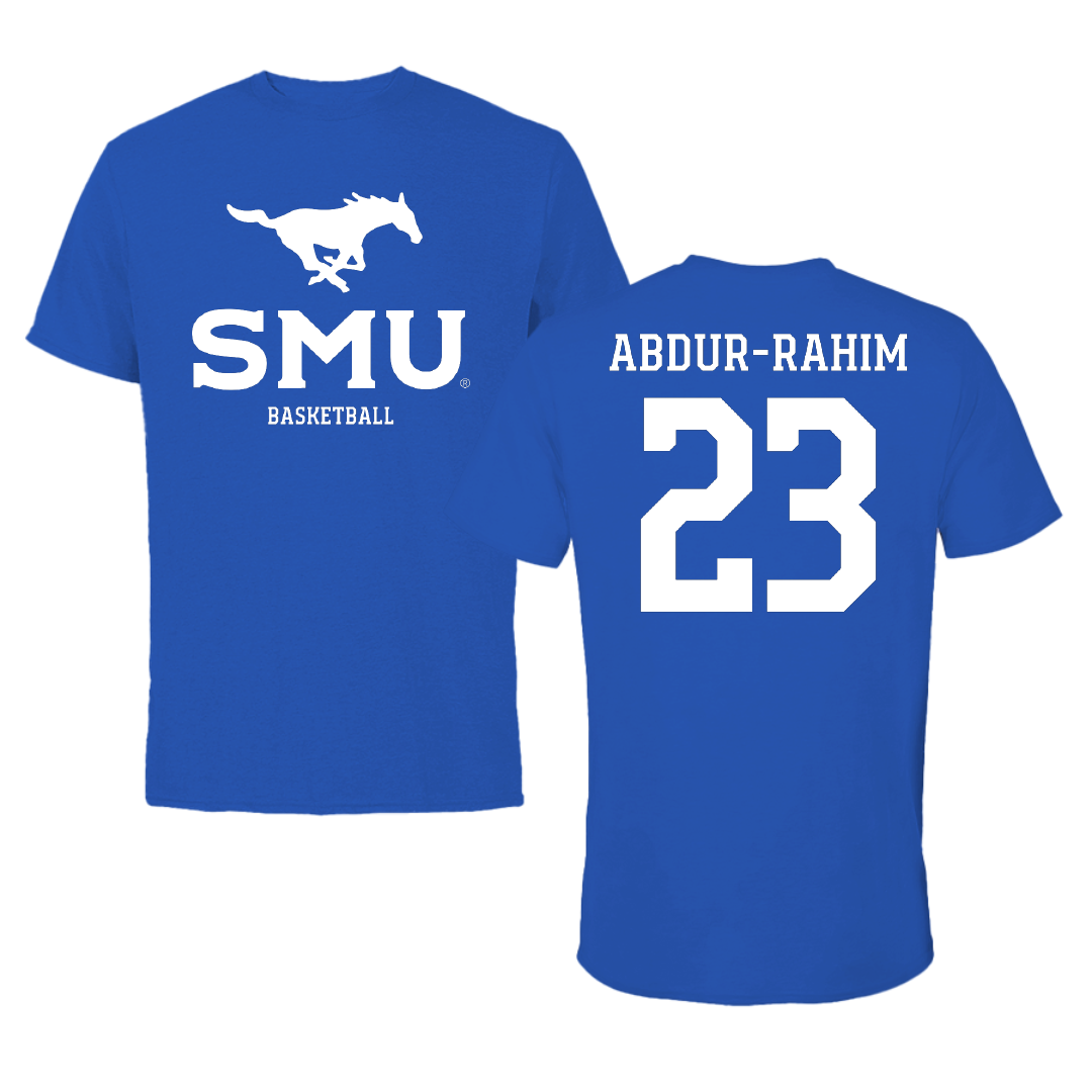 Southern Methodist University Basketball (W) Blue Mascot Performance Tee - #23 Amirah Abdur-Rahim