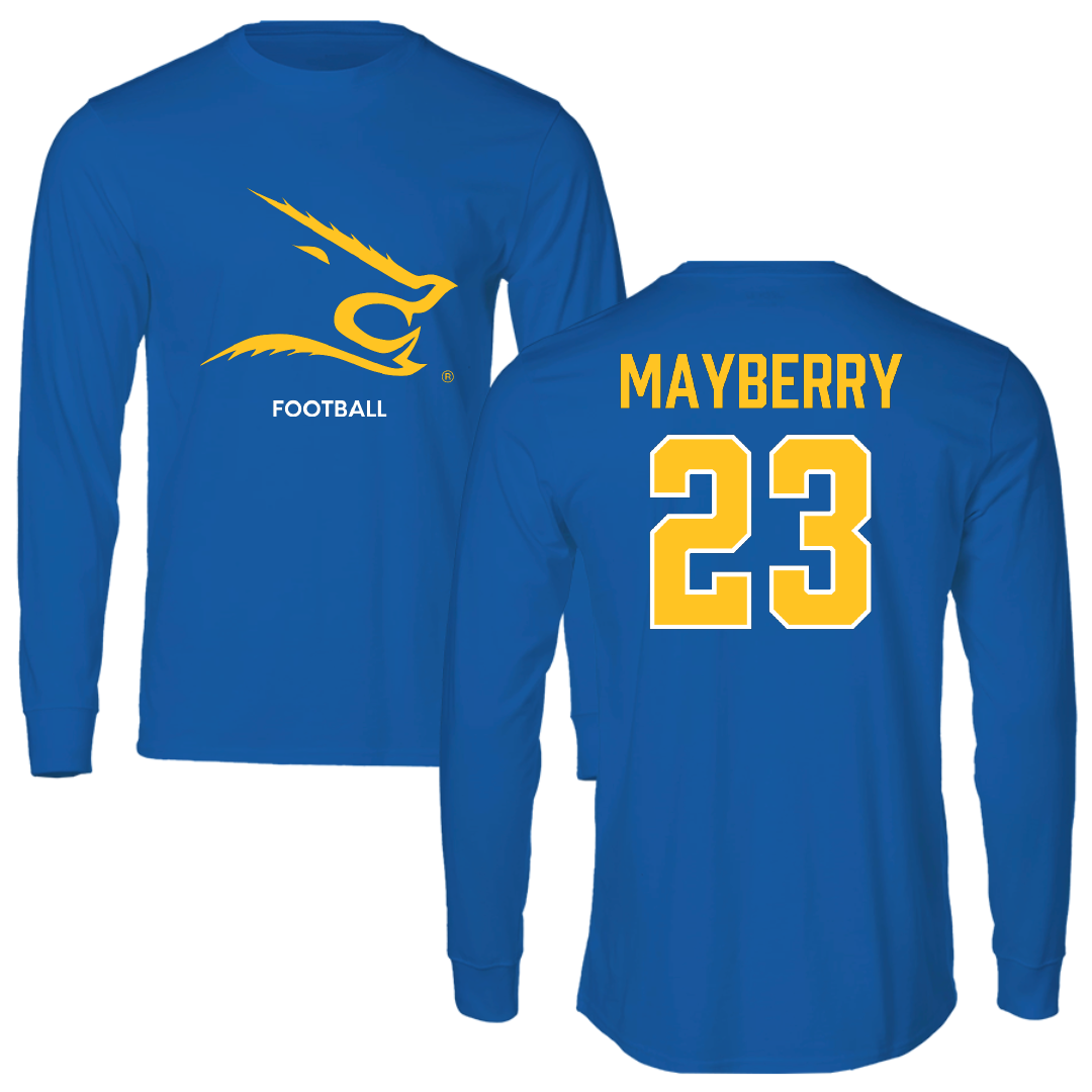 Texas A&M University-Kingsville Football Blue Long Sleeve - #23 Darian Mayberry