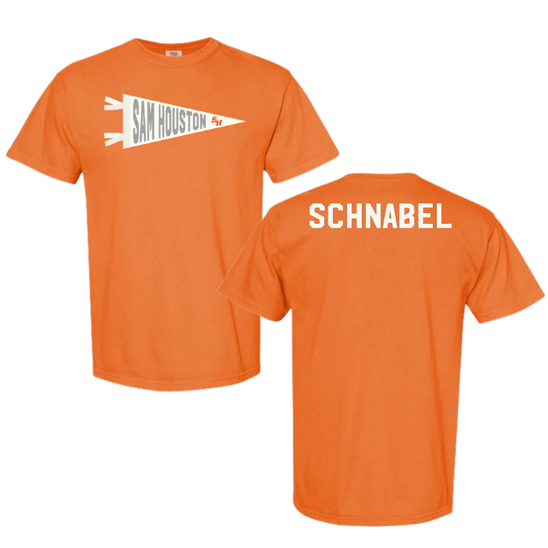Sam Houston State University Tennis Orange Pennant Comfort Colors Tee - Jacqueline Schnabel
