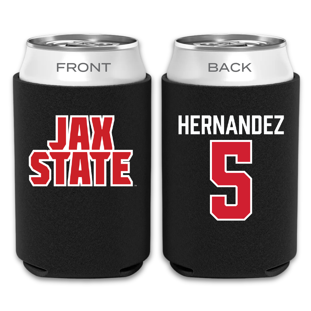 Jacksonville State University Baseball Black Can Cooler - #5 Javon Hernandez