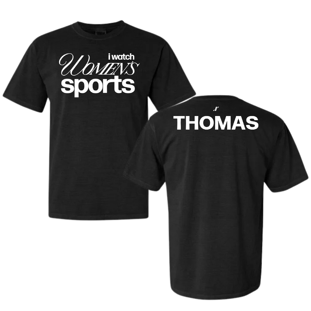 Iowa State University Gymnastics Black WHM Comfort Colors Tee - Lauren Thomas