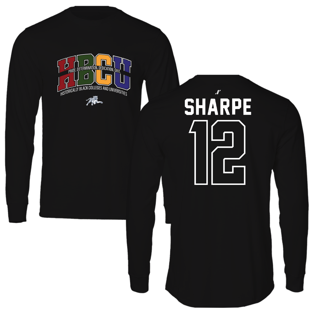 Jackson State University Football Black HBCU Long Sleeve - #12 Nireek Sharpe