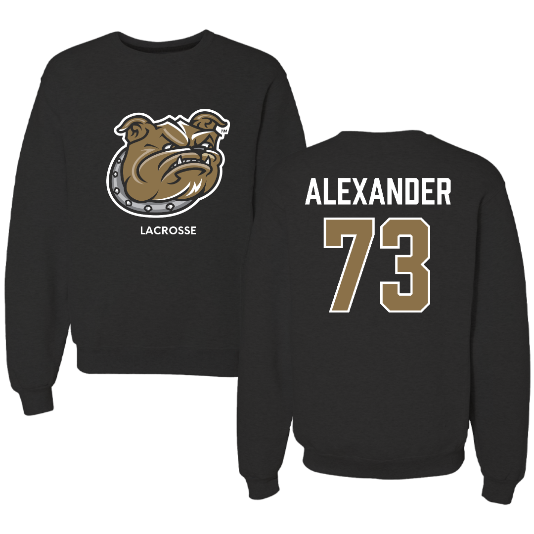 Bryant University Lacrosse (M) Black Crewneck - #73 Teagan Alexander