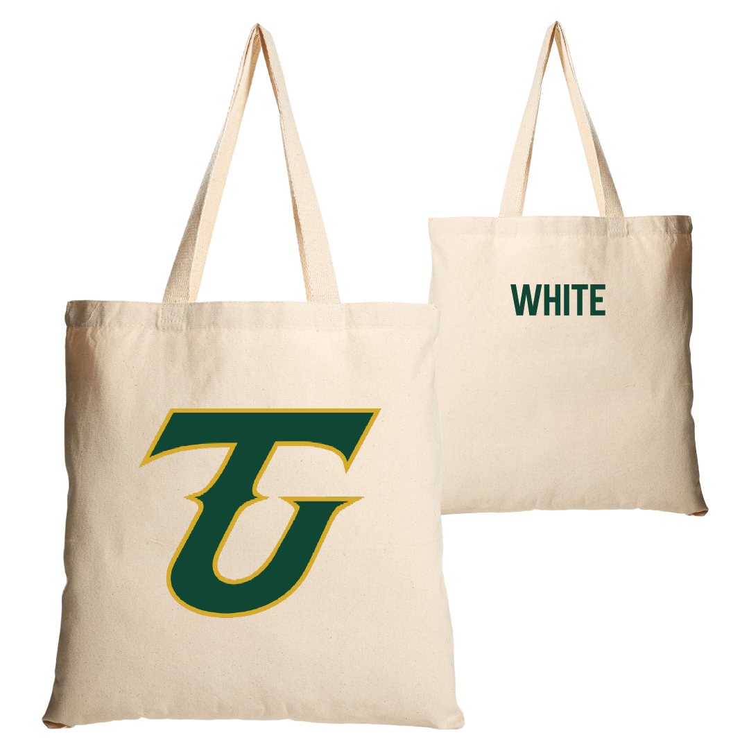 Tiffin University TF and XC Tan Canvas Tote Bag - Jaylen White