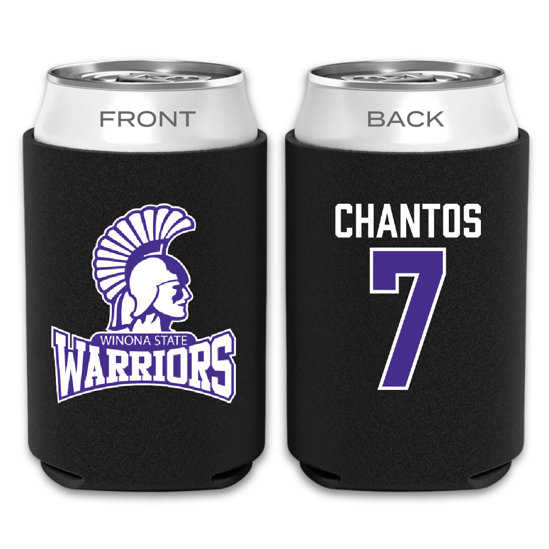 Winona State University Softball Black Can Cooler - #7 Ashlee Chantos