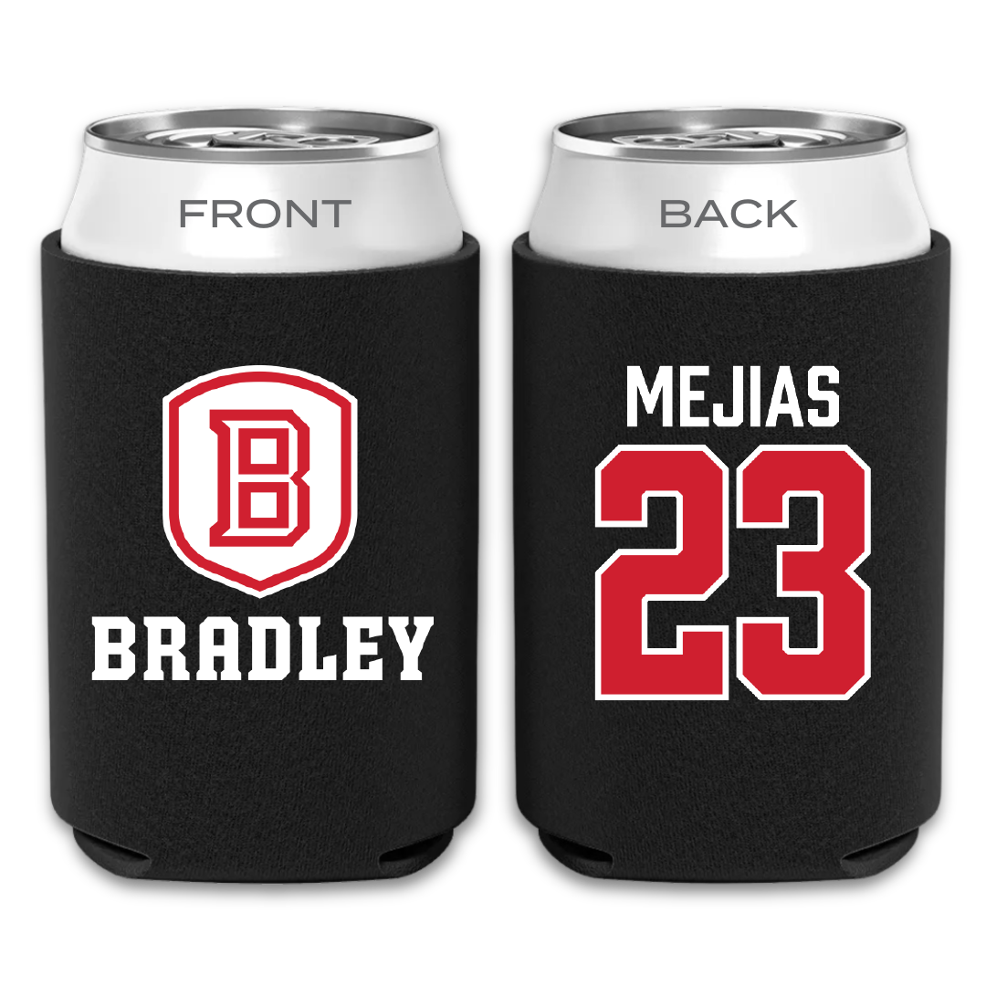 Bradley University Soccer Black Can Cooler - #23 Jamaine Mejias