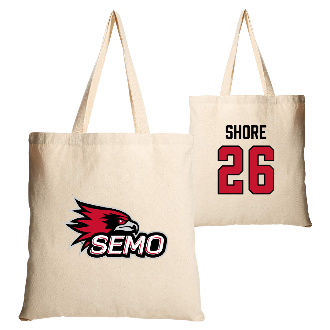 Southeast Missouri State University Softball Tan Canvas Tote Bag - #26 Aubrie Shore