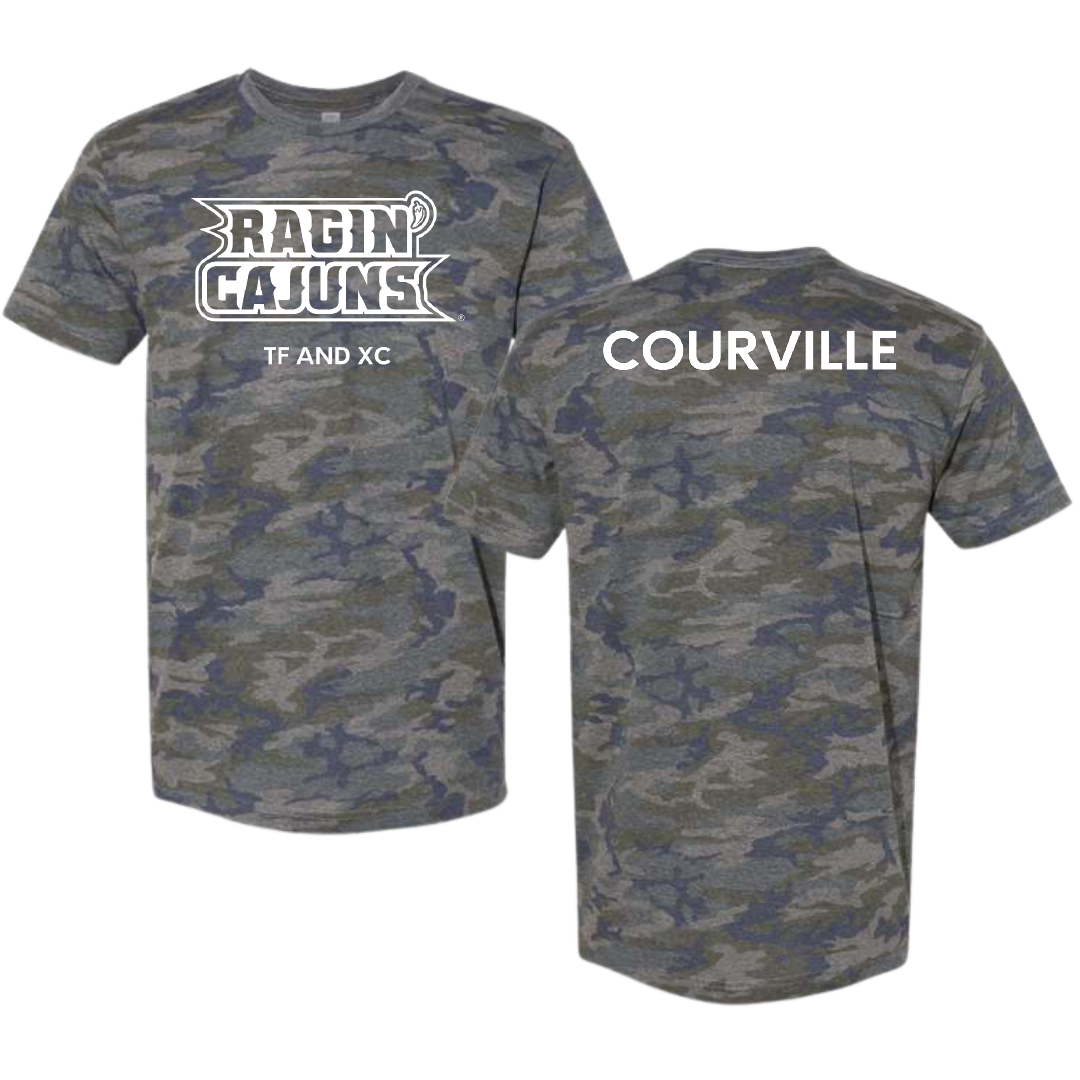 University of Louisiana at Lafayette TF and XC Vintage Camo Tee - Juliana Courville
