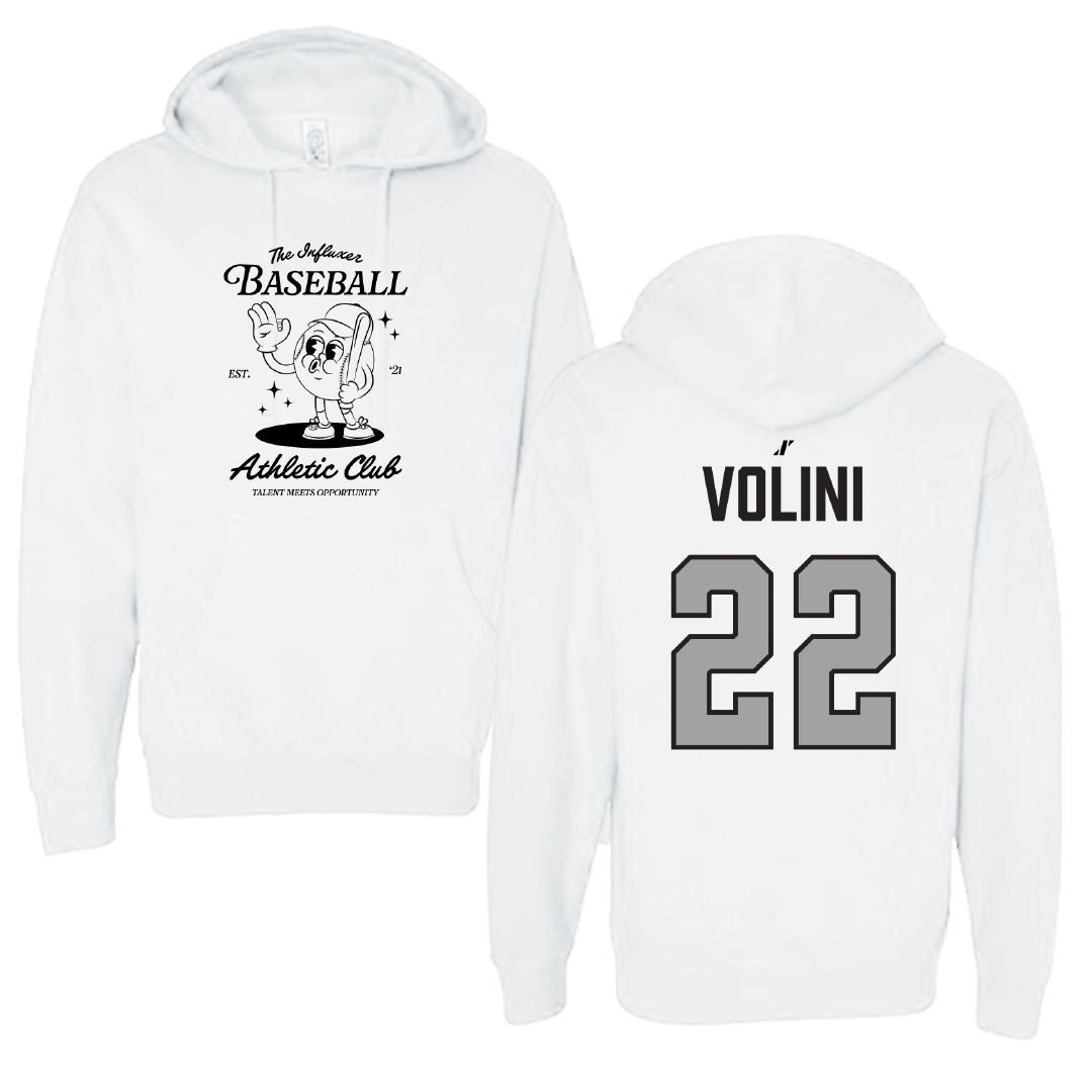 Baseball White Influxer Athletic Club Hoodie - #22 Joey Volini