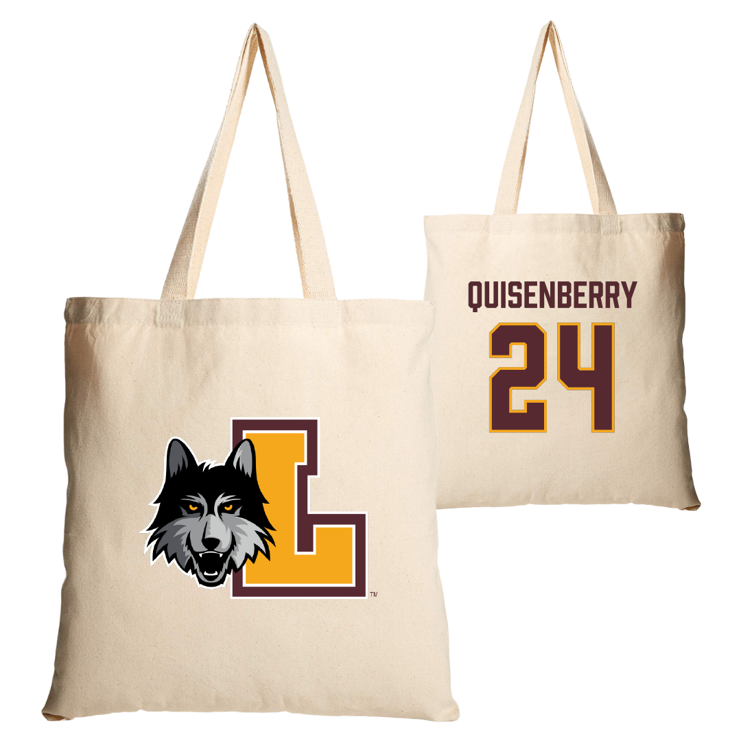 Loyola University-Chicago Soccer Tan Canvas Tote Bag - #24 Chris Quisenberry