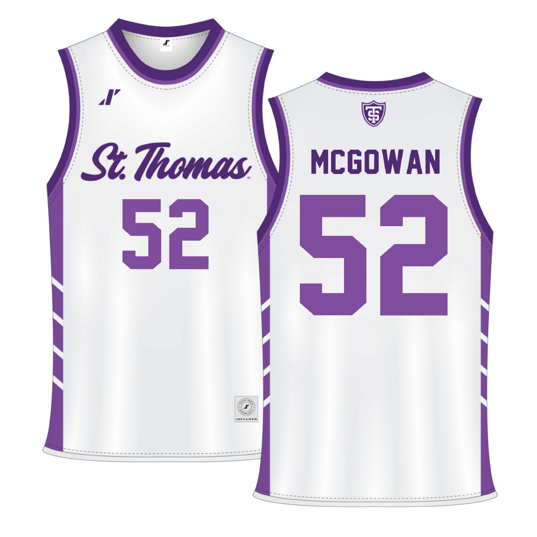 University of St. Thomas (Minnesota) White Basketball Jersey - #52 Savannah McGowan