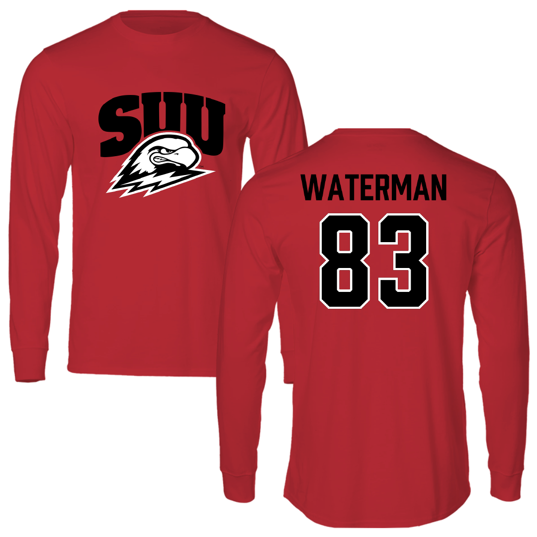 Southern Utah University Football Red Long Sleeve - #83 Bryson Waterman