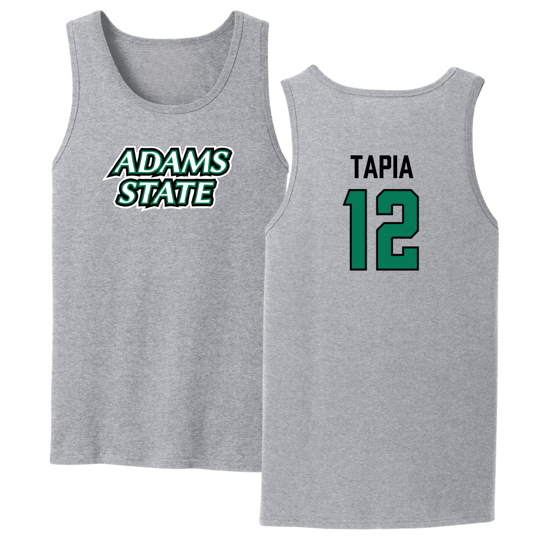 Adams State University Basketball Sport Gray Tank Top - #12 Jude Tapia