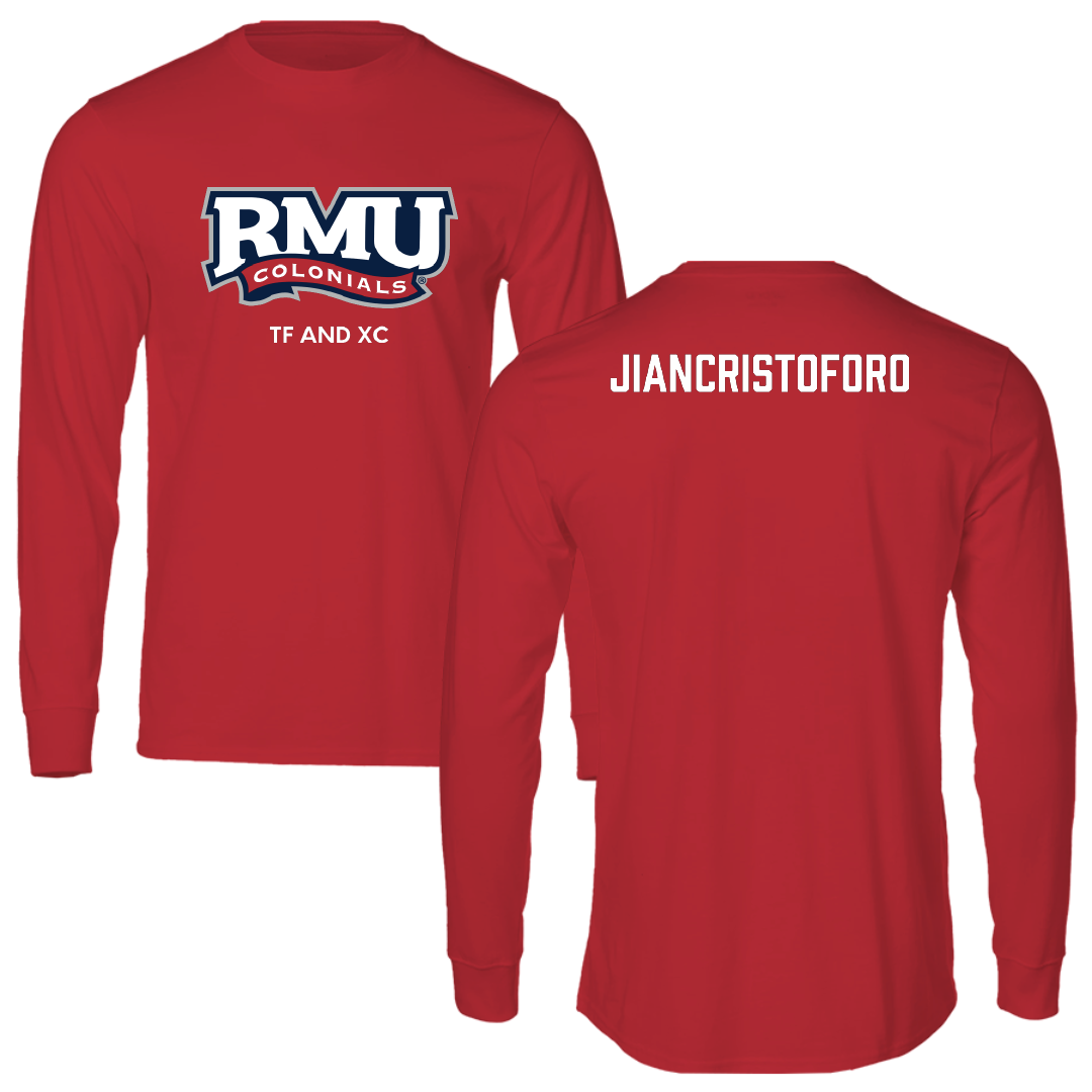 Robert Morris University TF and XC Red Performance Long Sleeve - Emma Jiancristoforo