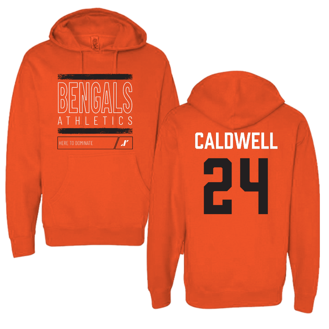 Idaho State University Basketball Orange Dominate Hoodie - #24 Aspen Caldwell