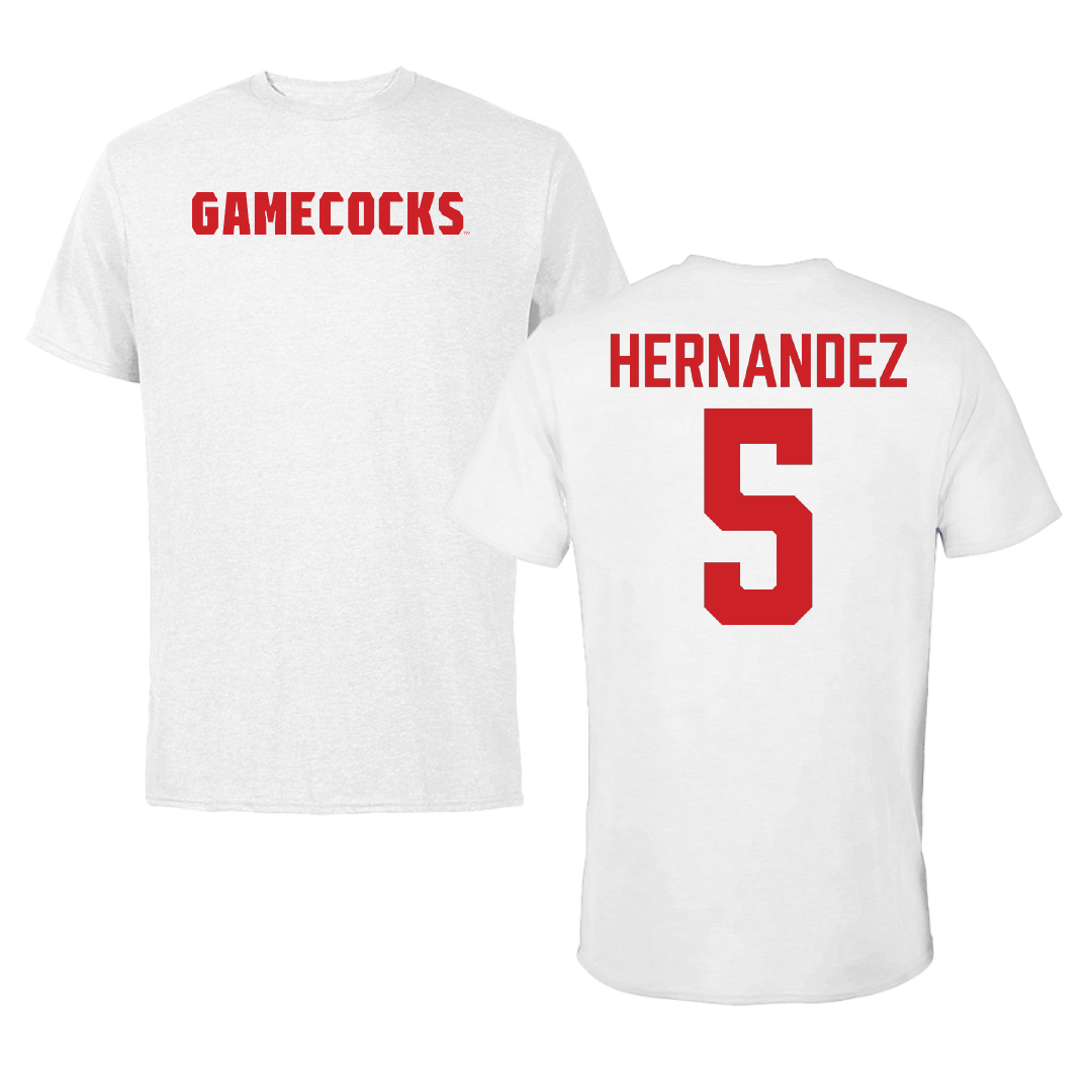 Jacksonville State University Baseball White Tee - #5 Javon Hernandez