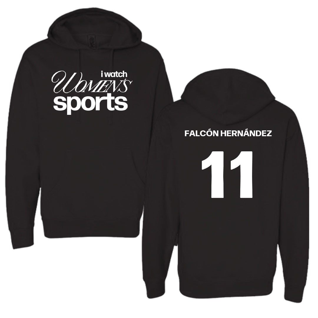 University of Utah Basketball Black WHM Hoodie - #11 Daniela Falcón Hernández