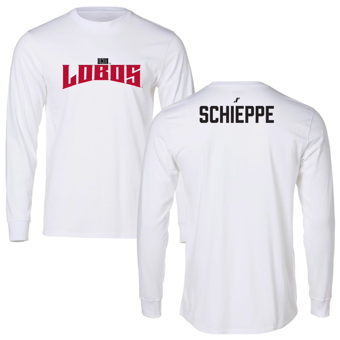 University of New Mexico TF and XC White Classic Long Sleeve - Peyton Schieppe