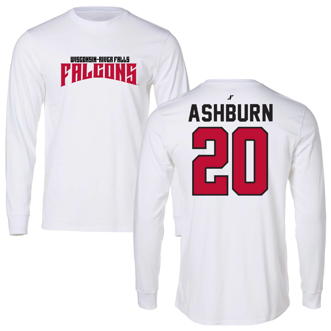 University of Wisconsin-River Falls Football White Classic Performance Long Sleeve - #20 Riley Ashburn