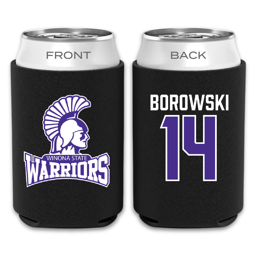 Winona State University Basketball Black Can Cooler - #14 Ty Borowski