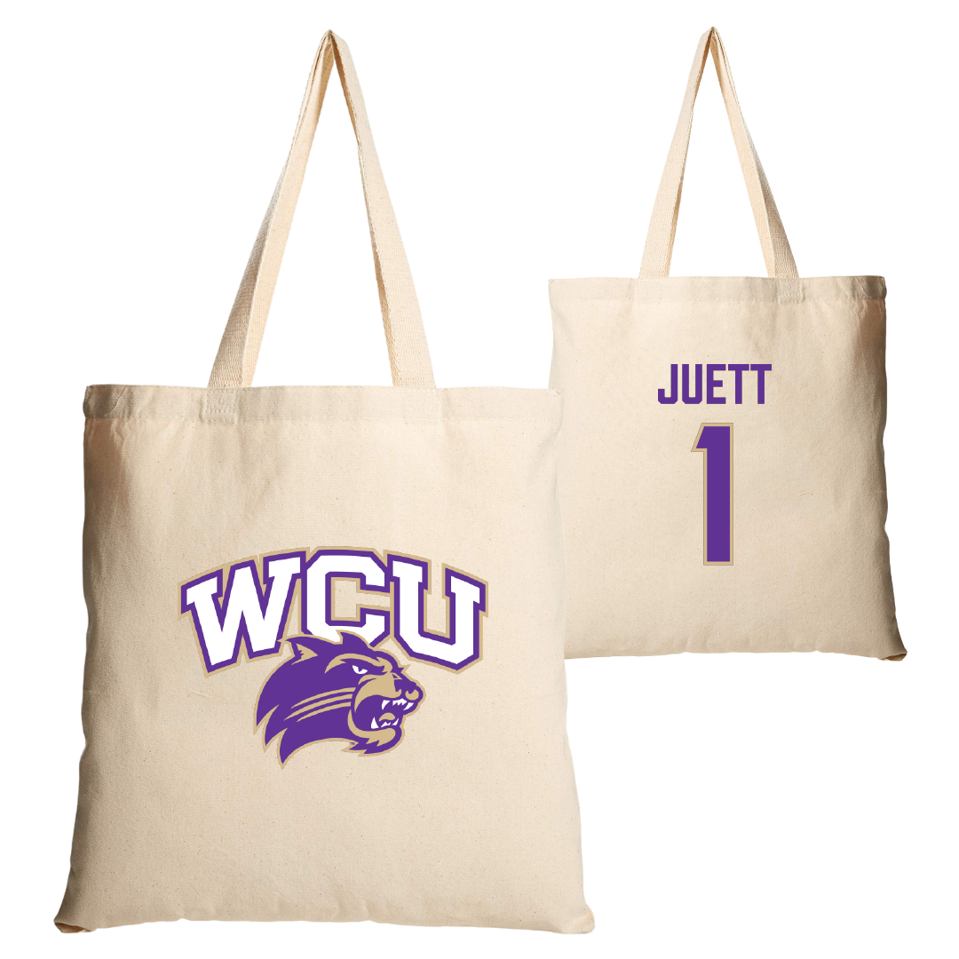 Western Carolina University Softball Tan Canvas Tote Bag - #1 Tessa Juett