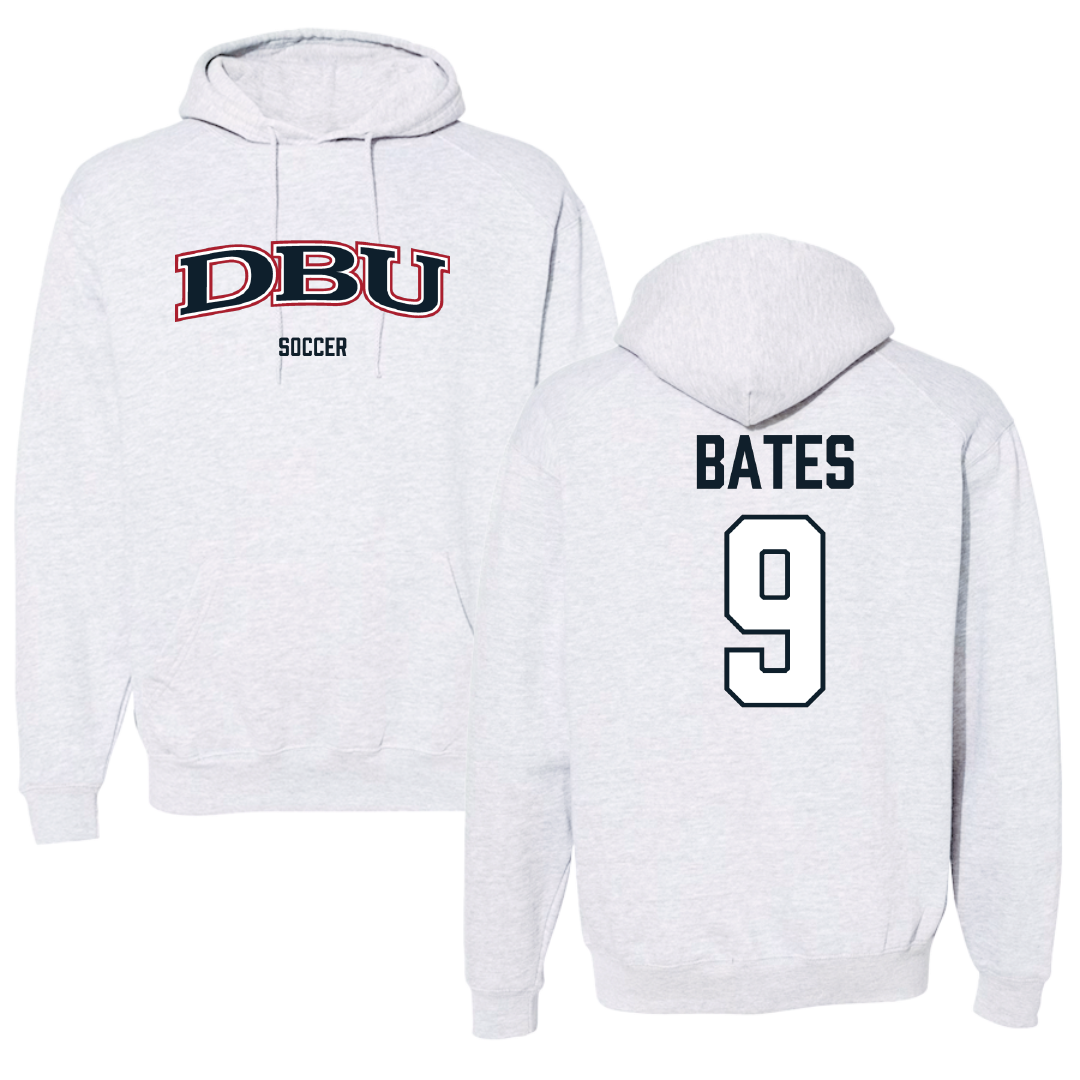 Dallas Baptist University Soccer (W) Light Gray Hoodie - #9 Emily Bates