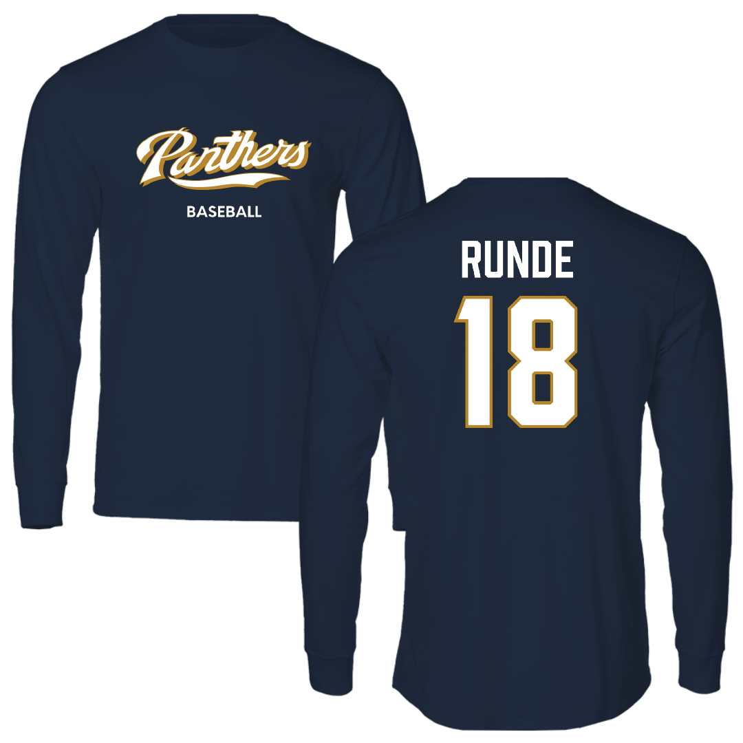 Florida International University Baseball Navy Long Sleeve - #18 Logan Runde