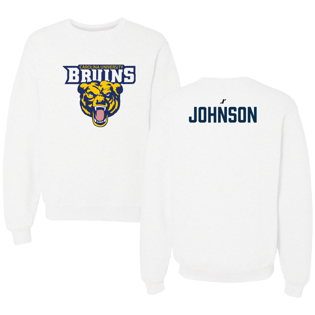 Carolina University Baseball White Crewneck - Patrick Johnson