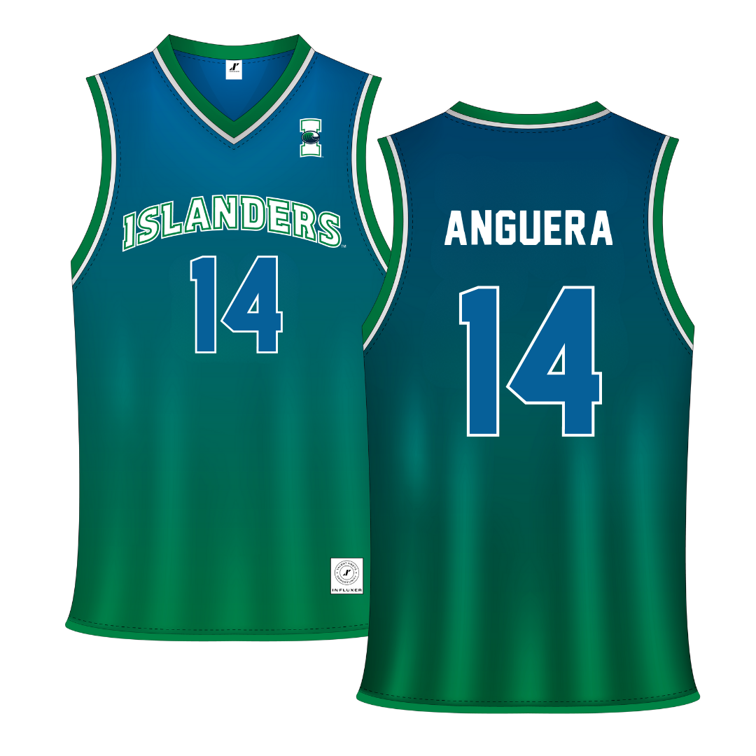 Texas A&M University-Corpus Christi Green Basketball Jersey - #14 Bruna Anguera