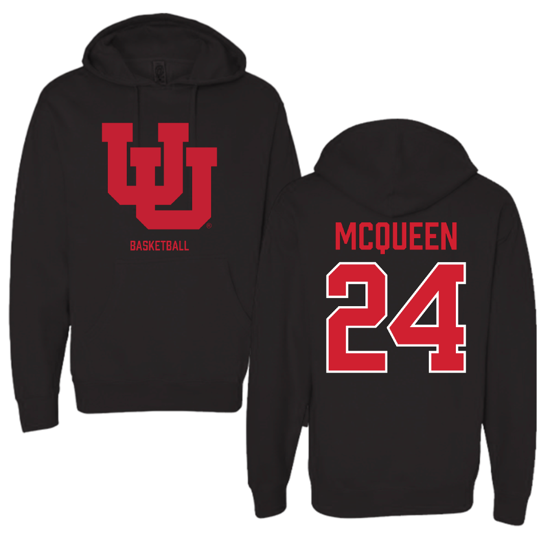 University of Utah Basketball (W) Black Block Hoodie - #24 Kennady McQueen
