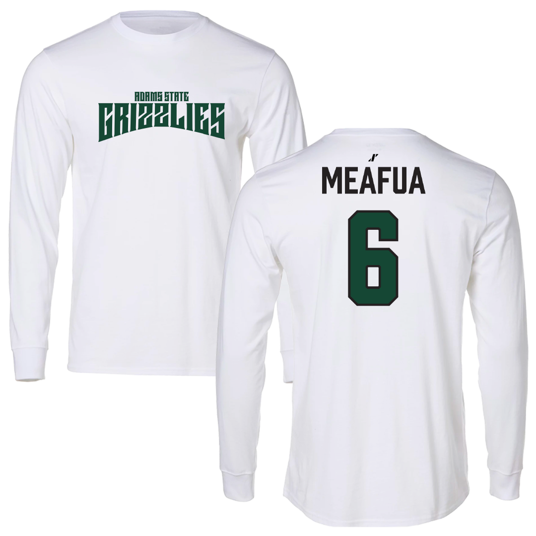Adams State University Football White Classic Long Sleeve - #6 Ren Meafua