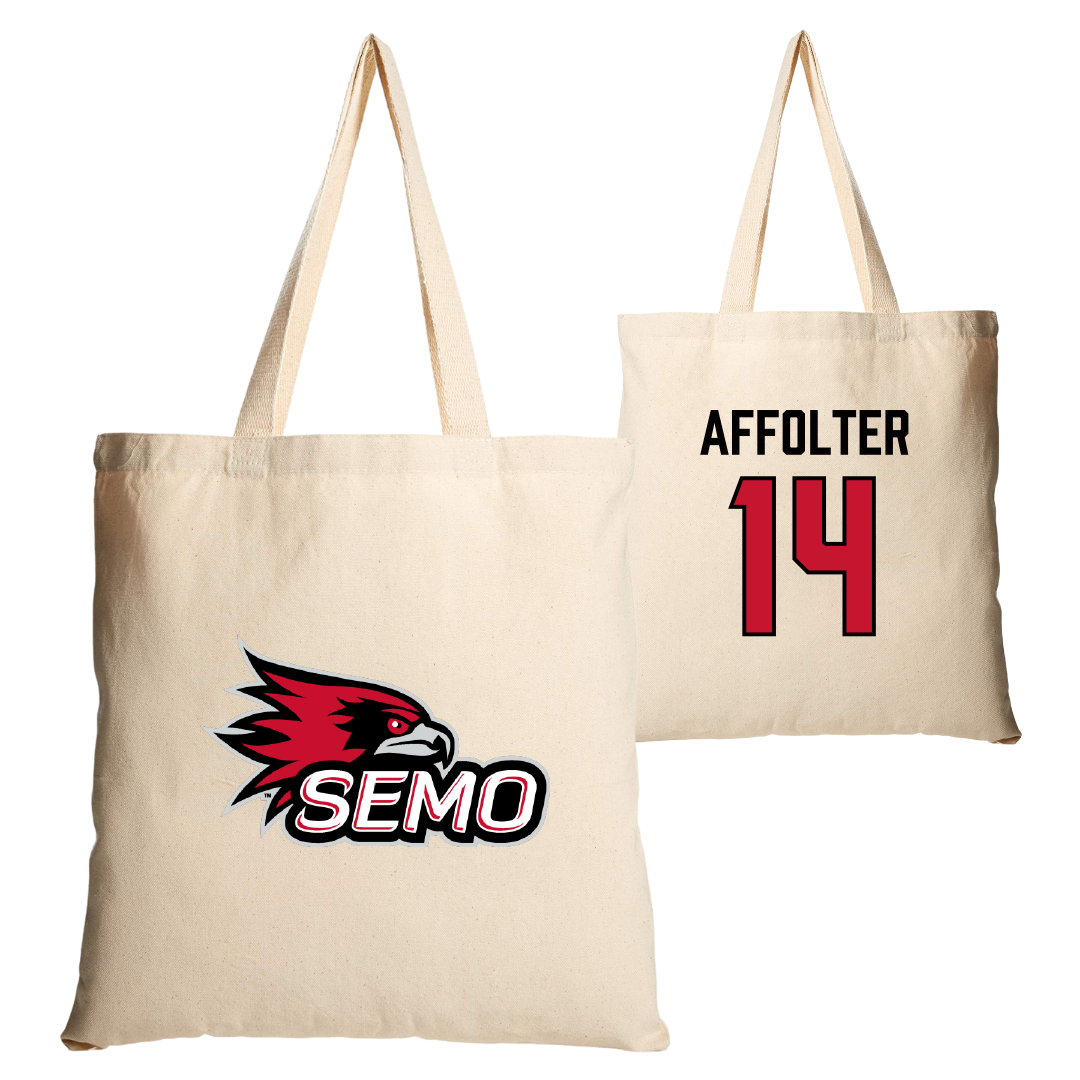 Southeast Missouri State University Softball Tan Canvas Tote Bag - #14 Brittany Affolter