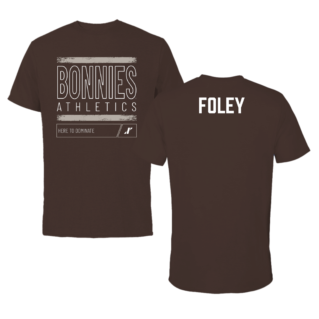 St. Bonaventure University Swimming & Diving Brown Dominate Tee - Rylie Foley