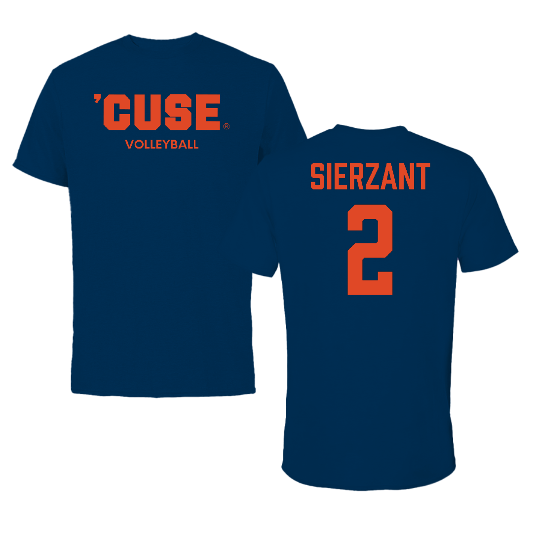 Syracuse University Volleyball (W) Navy Tee - #2 Veronica Sierzant