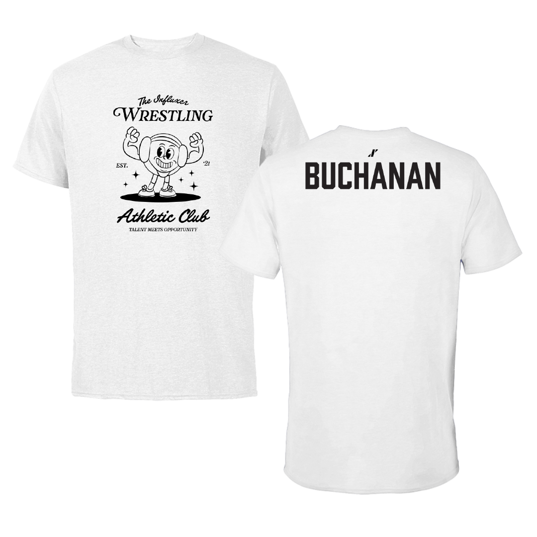 Wrestling White Influxer Athletic Club Tee - Stephen Buchanan
