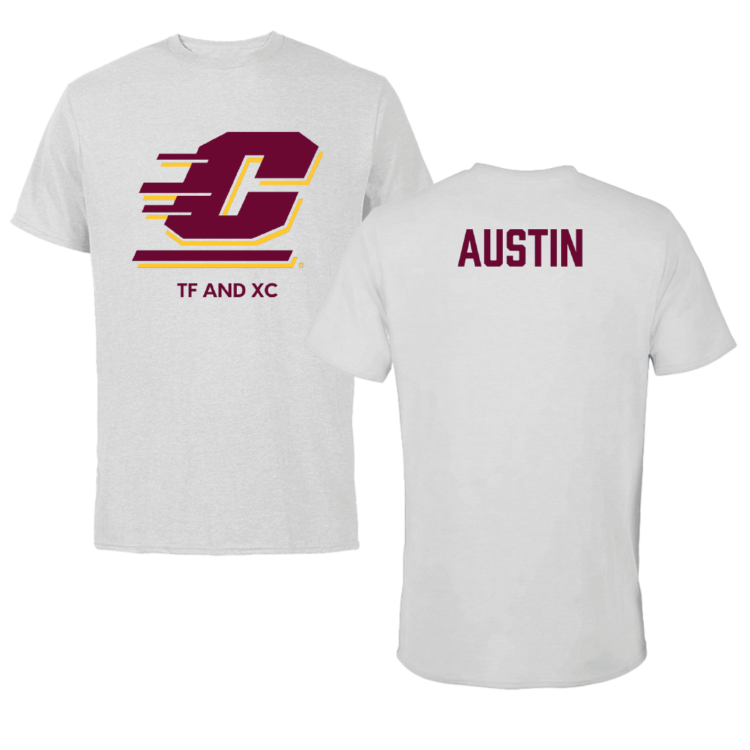 Central Michigan University TF and XC Light Gray Performance Tee - Sky Austin