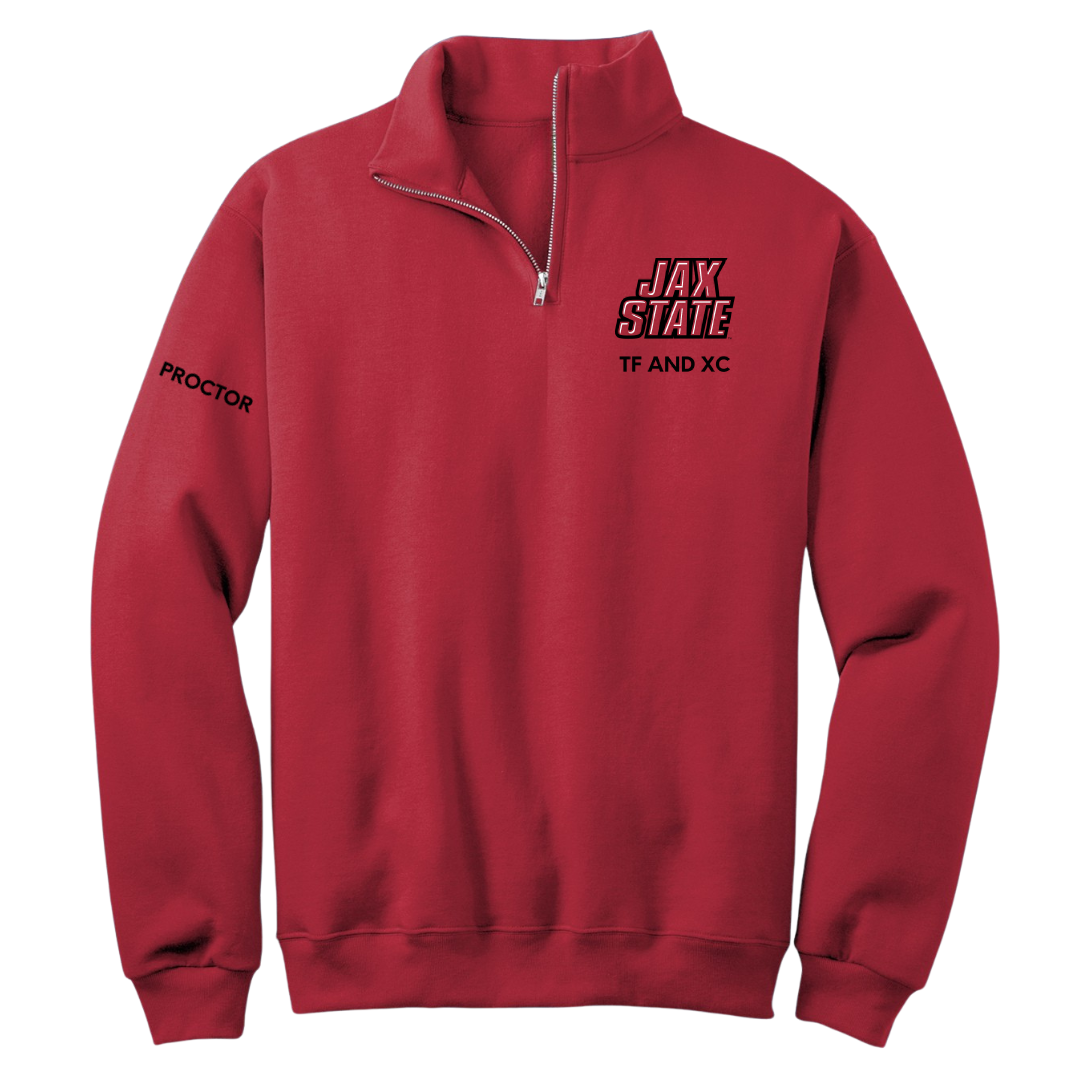 Jacksonville State University TF and XC Red Quarter-Zip - JR Proctor