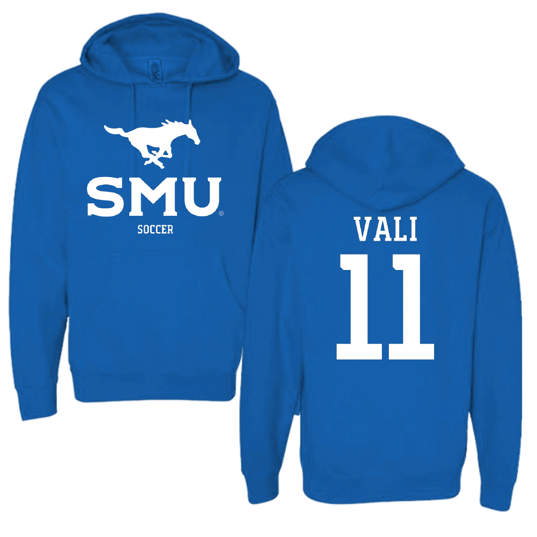Southern Methodist University Soccer (W) Blue Hoodie - #11 Addison Vali