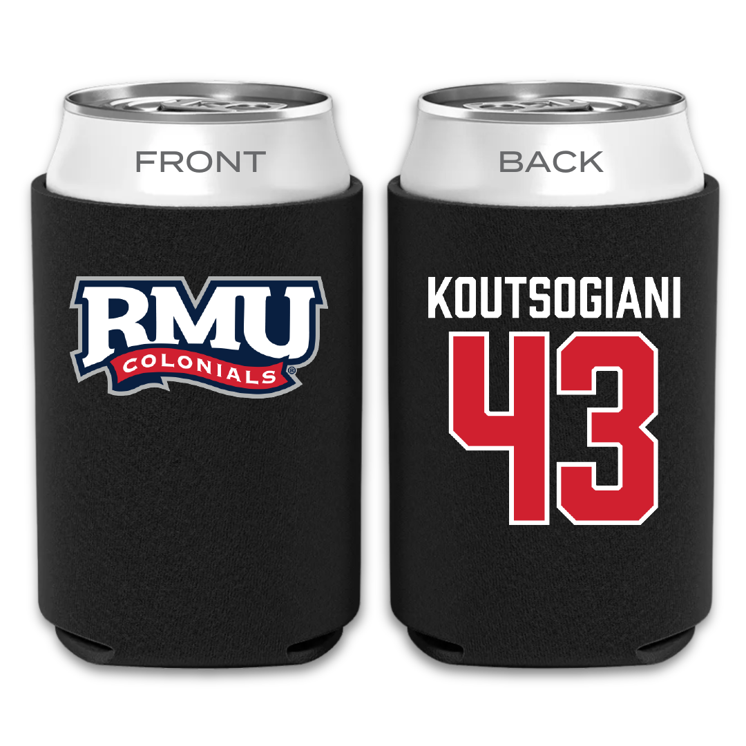 Robert Morris University Softball Black Can Cooler - #43 Alaina Koutsogiani