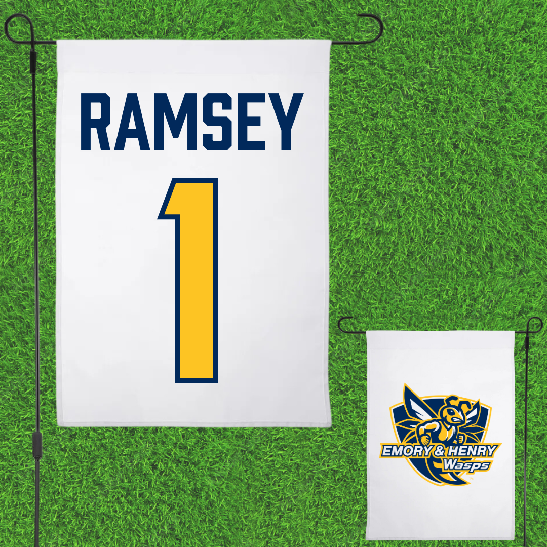 Emory & Henry College Basketball (W) White Garden Flag - #1 Lyndie Ramsey