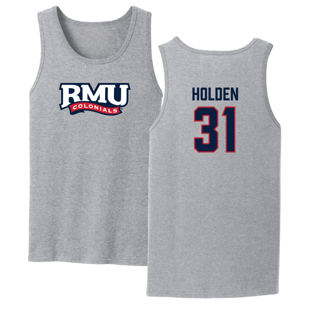 Robert Morris University Lacrosse Sport Gray Tank Top - #31 Elliot Holden