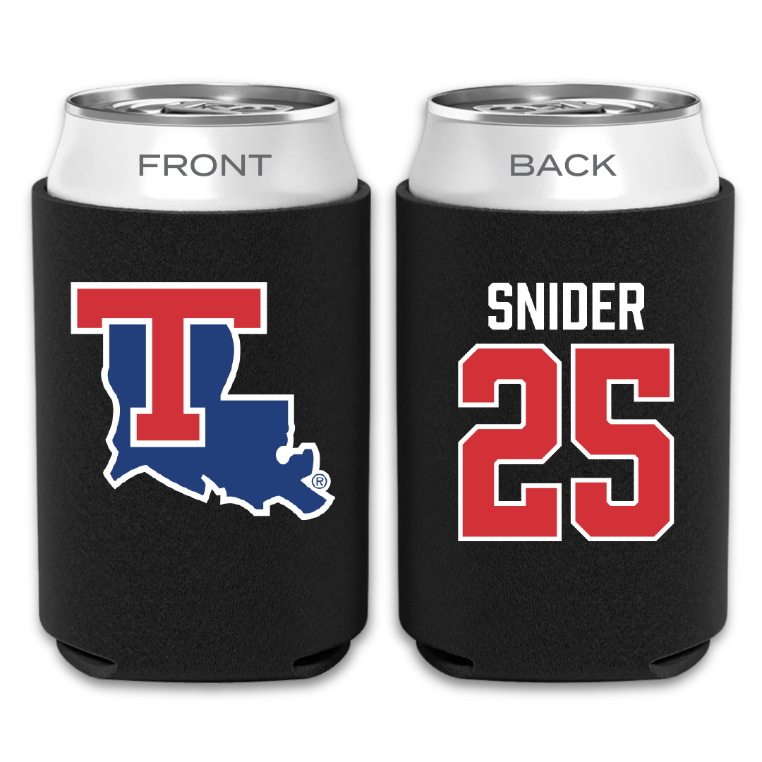 Louisiana Tech University Baseball Black Can Cooler - #25 William Snider