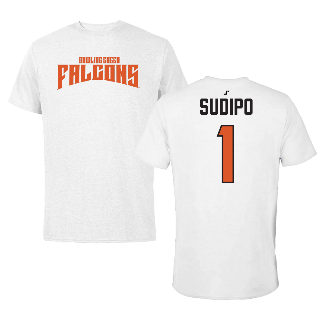 Bowling Green State University Football White Classic Performance Tee - #1 Mateo Sudipo