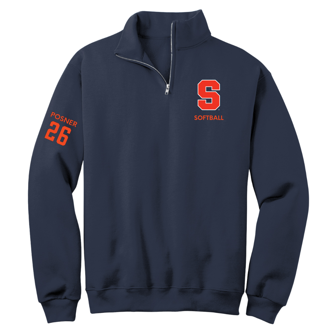 Syracuse University Softball Navy Quarter-Zip - #26 Taylor Posner
