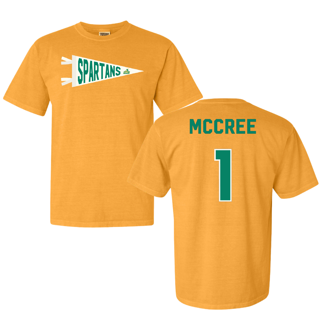Norfolk State University Volleyball Gold Pennant Comfort Colors Tee - #1 Sydney McCree