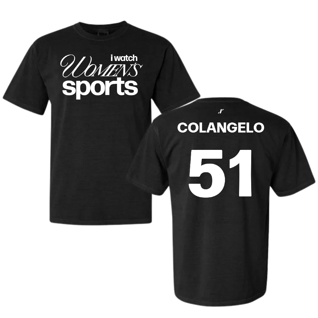 St. Bonaventure University Lacrosse Black WHM Comfort Colors Tee - #51 Brit Colangelo