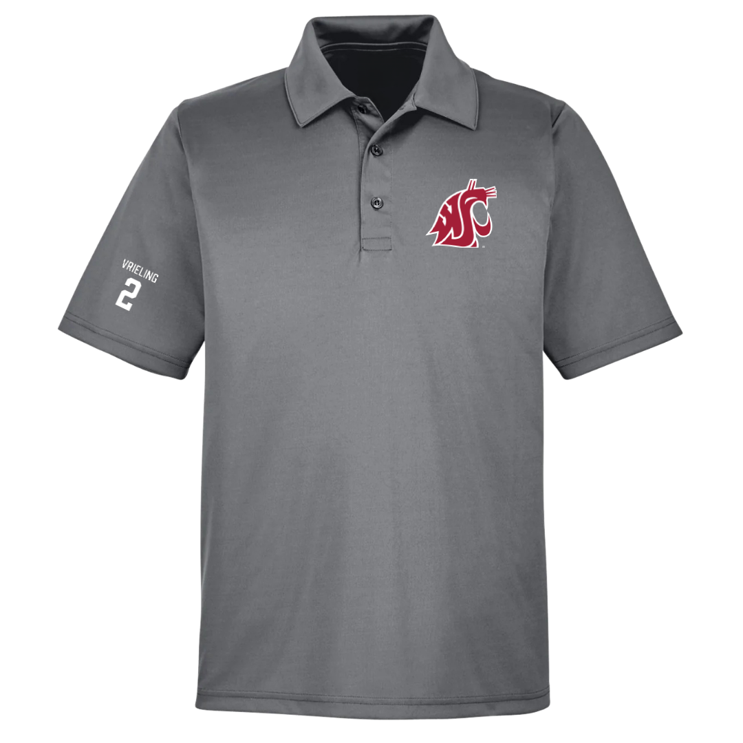 Washington State University Volleyball (W) Light Gray Polo - #2 Taryn Vrieling