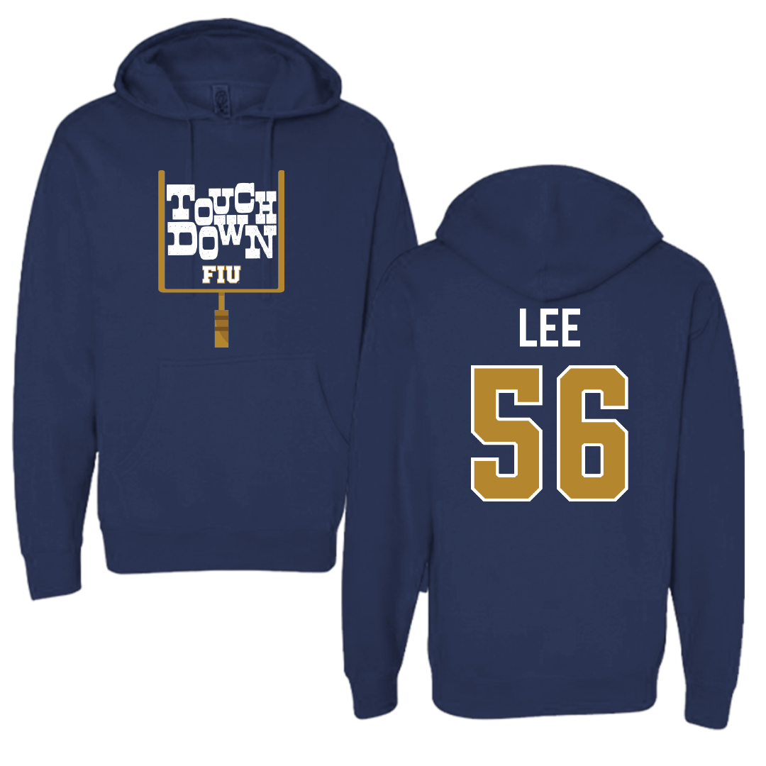 Florida International University Football Navy Touchdown Hoodie - #56 JaDarious Lee