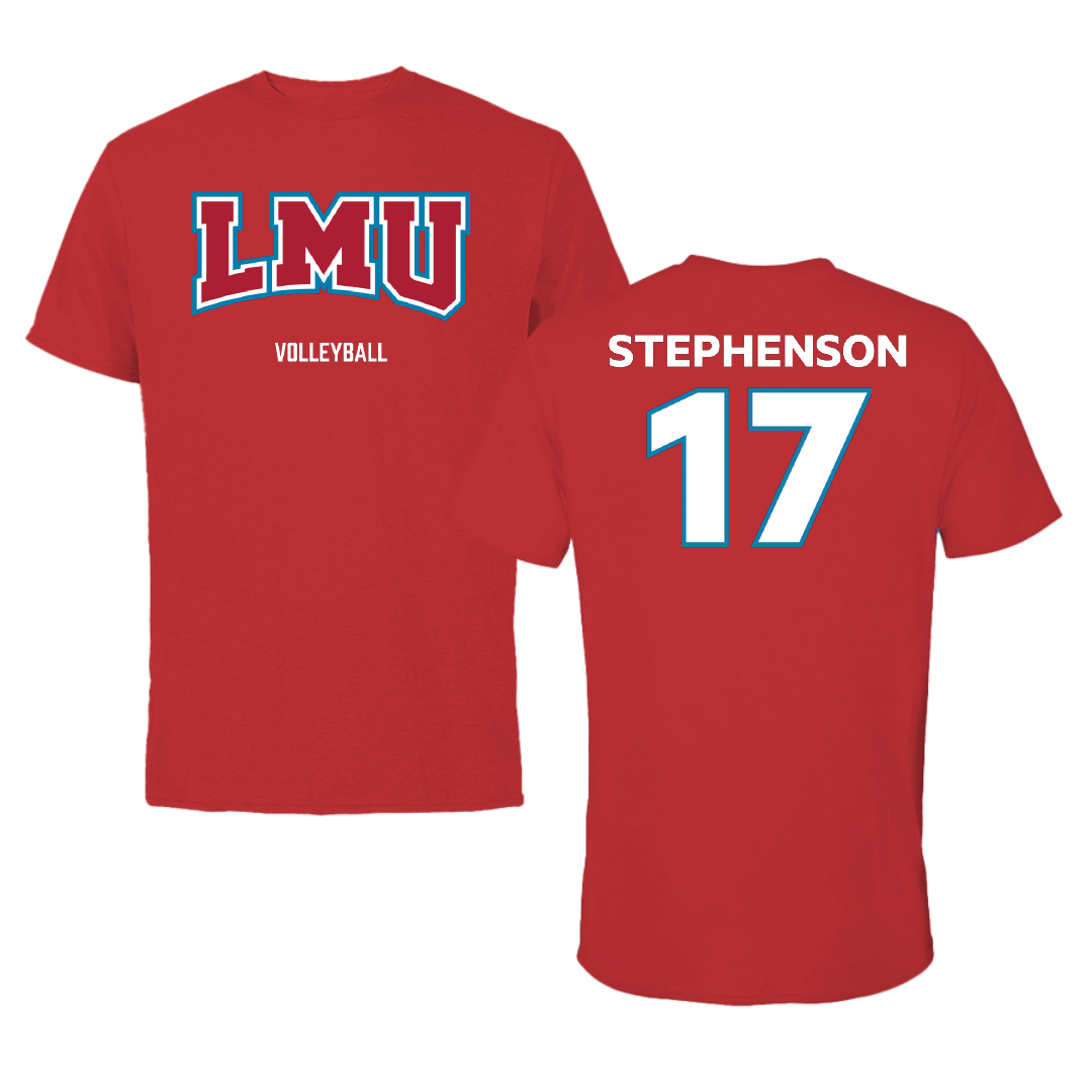 Loyola Marymount University Volleyball (W) Red Performance Tee - #17 Sophie Stephenson
